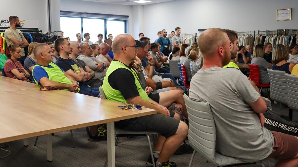 Lynka team members attending an internal training session