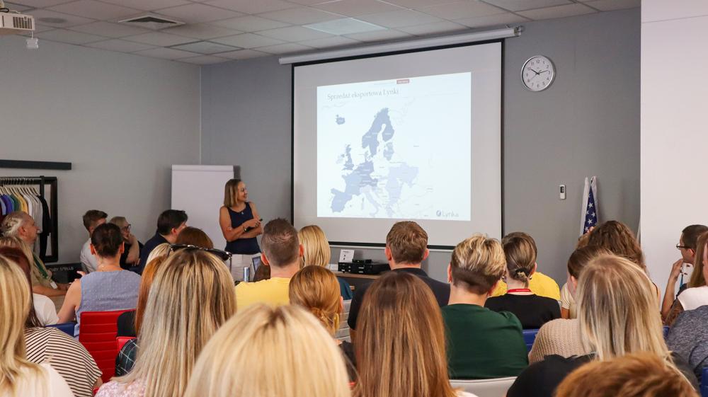 Presentation during an internal Lynka team meeting showing European market coverage