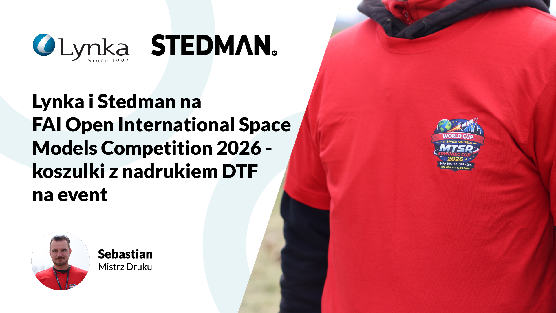 Lynka i Stedman na FAI OPEN International Space Models Competition 2026 - koszulki z nadrukiem DTF na event - autor: Sebastion