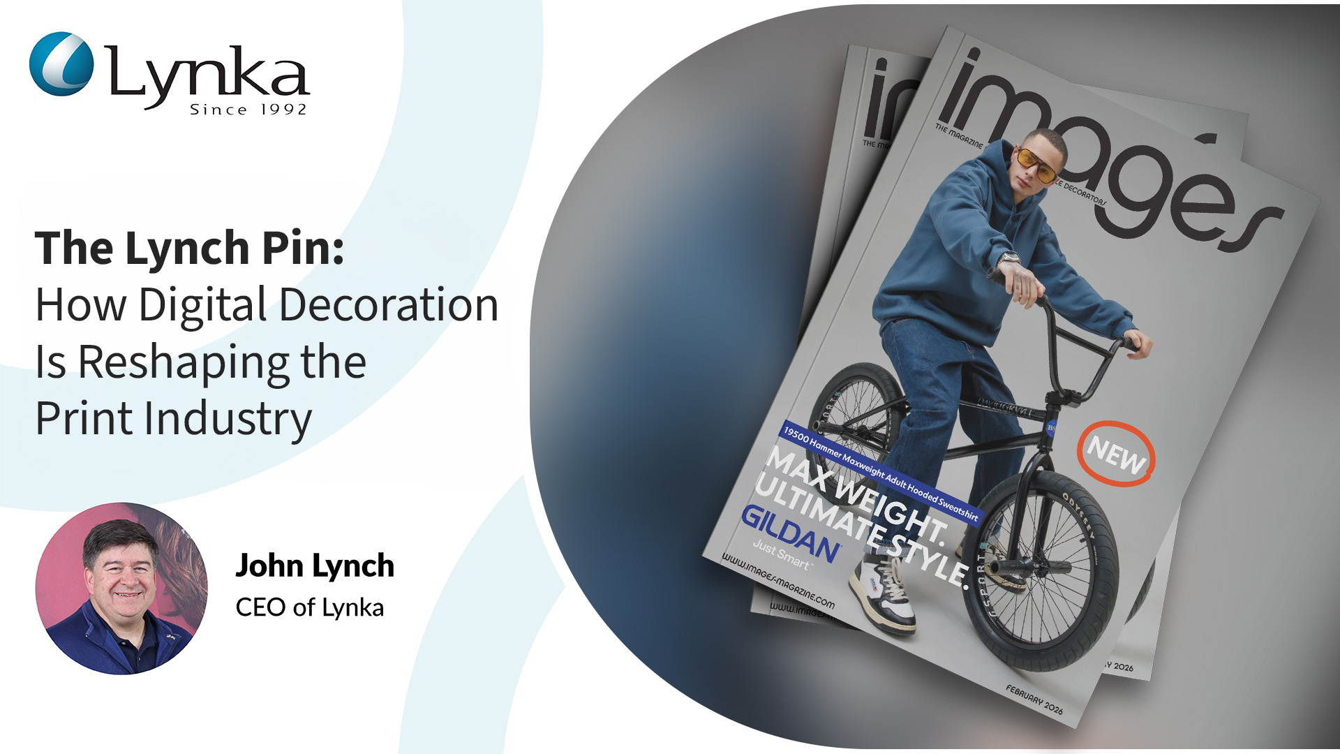 John Lynch of Lynka featured in The Lynch Pin article about digital decoration, DTG, DTF, and print-on-demand for branded apparel.